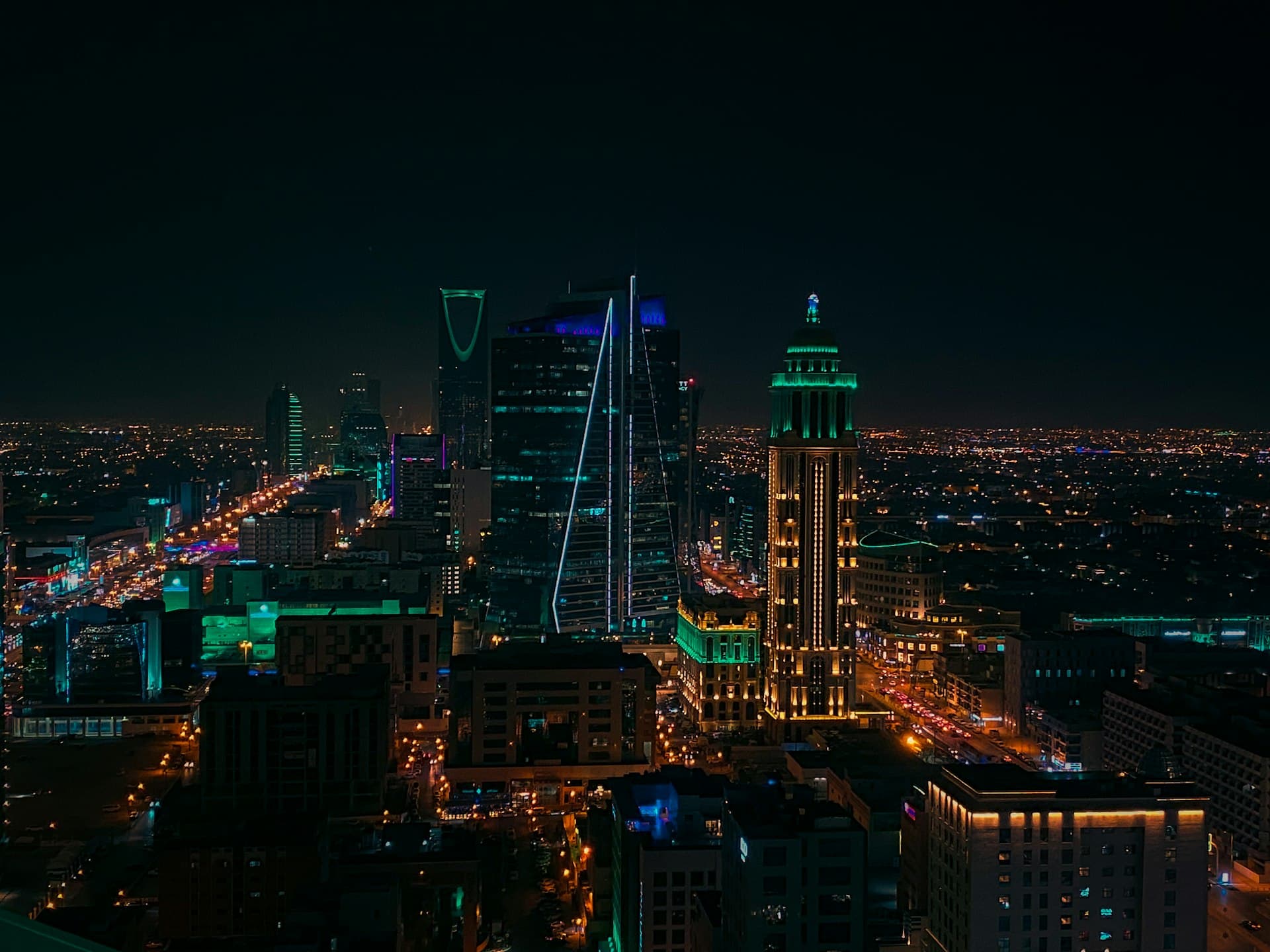 Riyadh Skyline at Night - Saudi Arabia